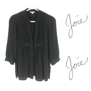 ‼️CLOSET CLOSING SALE‼️[Joie] Black Silk Blouse Peasant Top